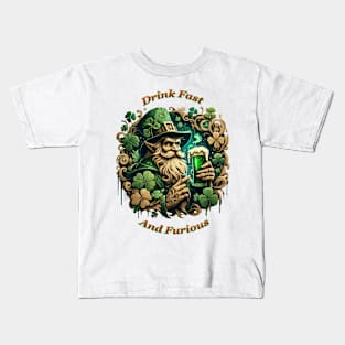 Enchanted Evening of Ale A Leprechauns Toast Kids T-Shirt